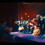 Artists bow after the act for the The Elephant Man
